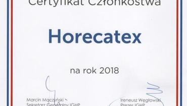 CERTYFIKAT CZŁONKOSTWA -  IZBA GOSPODARCZA HOTELARSTWA POLSKIEGO 